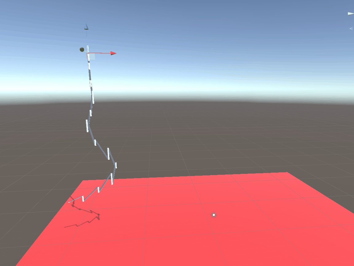 A 3D moddeled Rope that it is concertinad